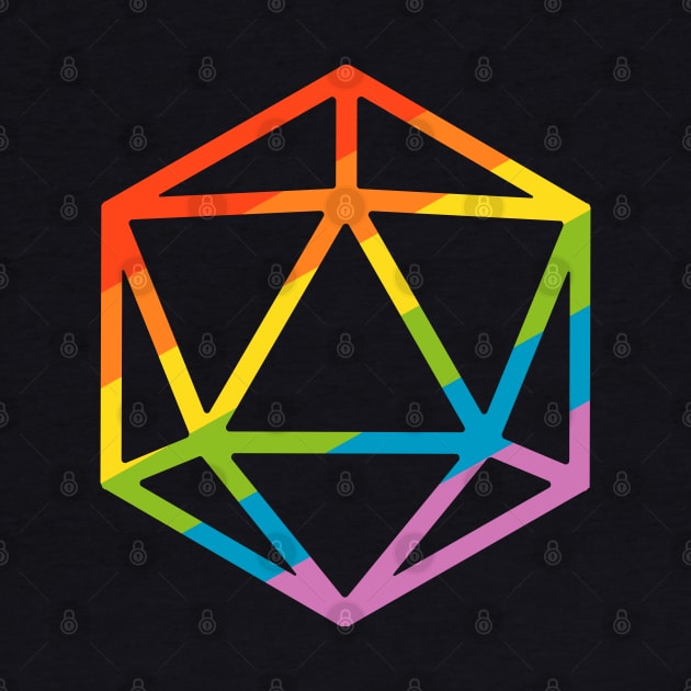 Rainbow Polyhedral D20 Dice Tabletop RPG Gaming by dungeonarmory